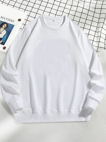 Men's Plus Size Round Neck Sweatshir - Premium Men's Sweatshirts from Trendsi - Just $23.98! Shop now at Handbags Specialist Headquarter