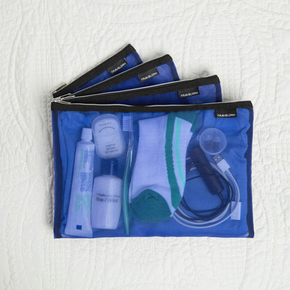 Travelon Gray Mesh Pouches Set of 4 - Compact & Versatile