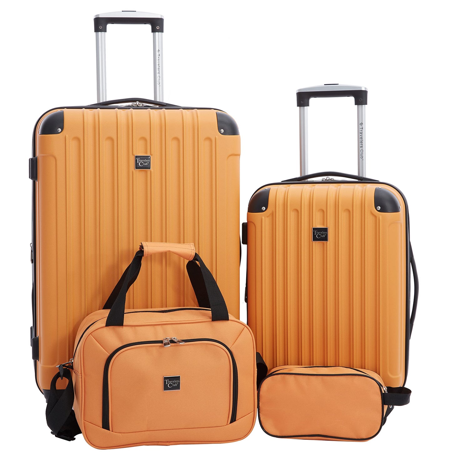 Rose Gold Hardside Luggage Set - 4-Piece Travel Kit