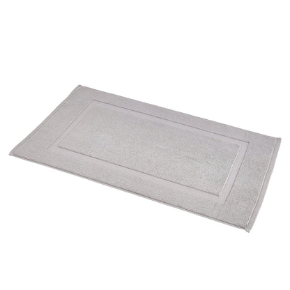Soft Silver Banded Bath Rug Mat - Handbags Specialist Headquarter