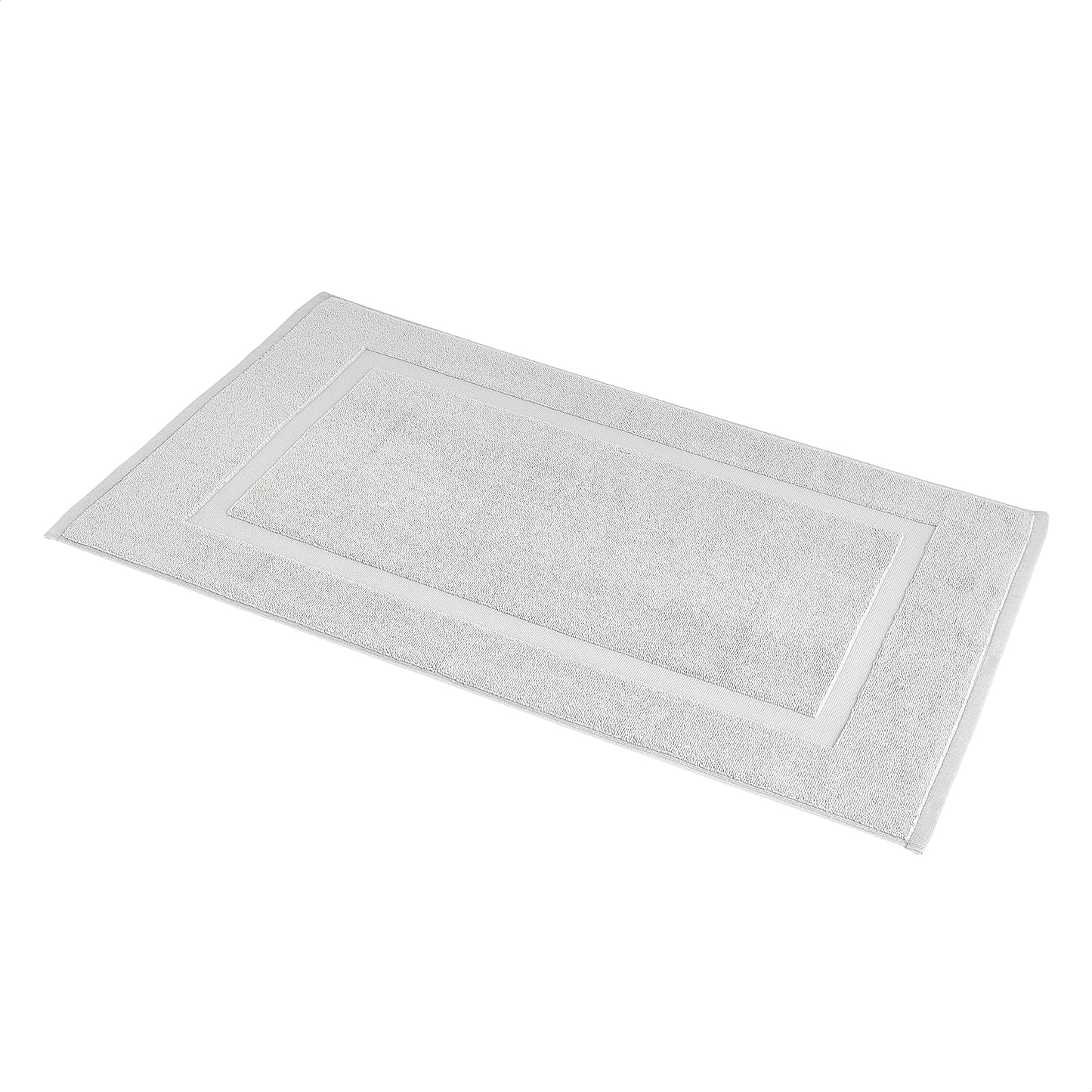Soft Silver Banded Bath Rug Mat - Handbags Specialist Headquarter