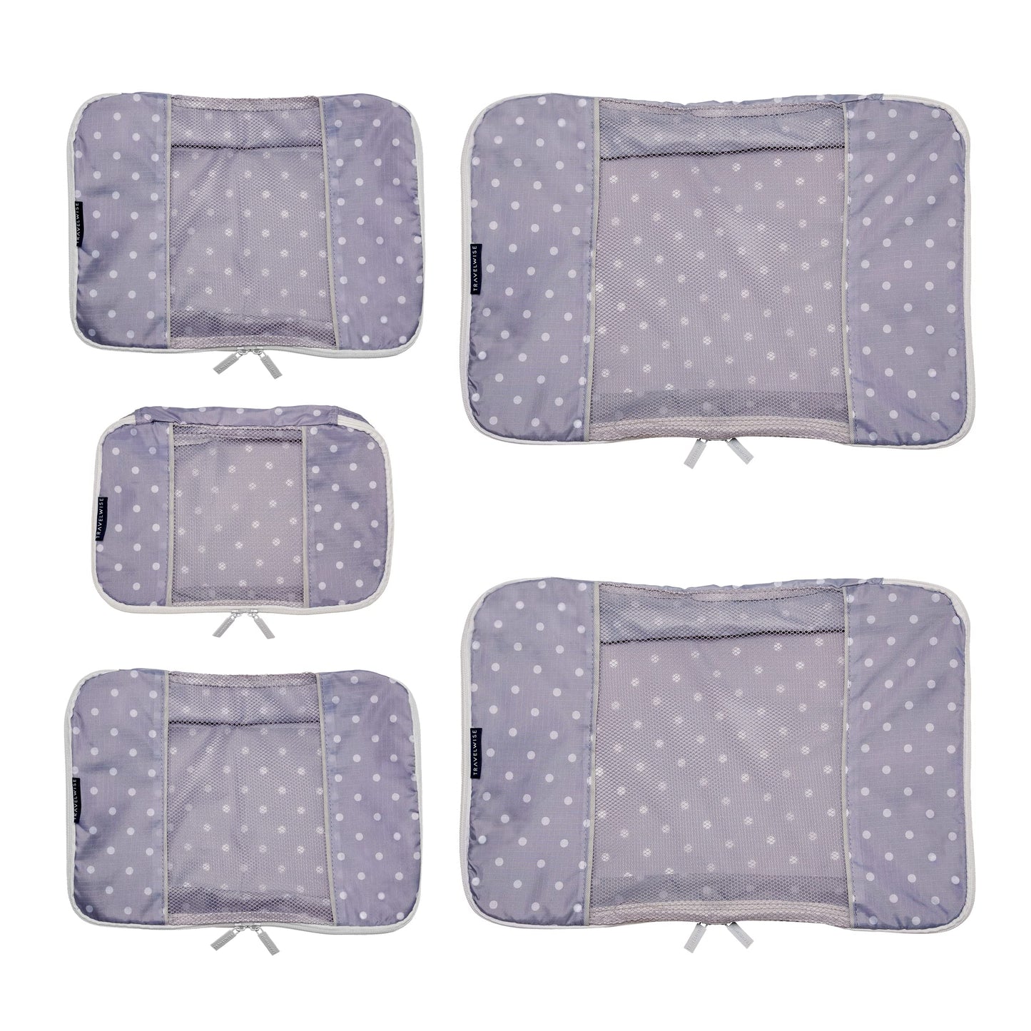 TravelWise Weekender Packing Cube Set - Silver 5-Piece