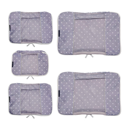 TravelWise Weekender Packing Cube Set - Silver 5-Piece