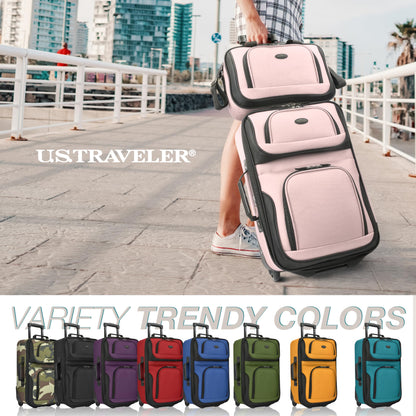 U.S. Traveler Rio Expandable Orange Carry-on