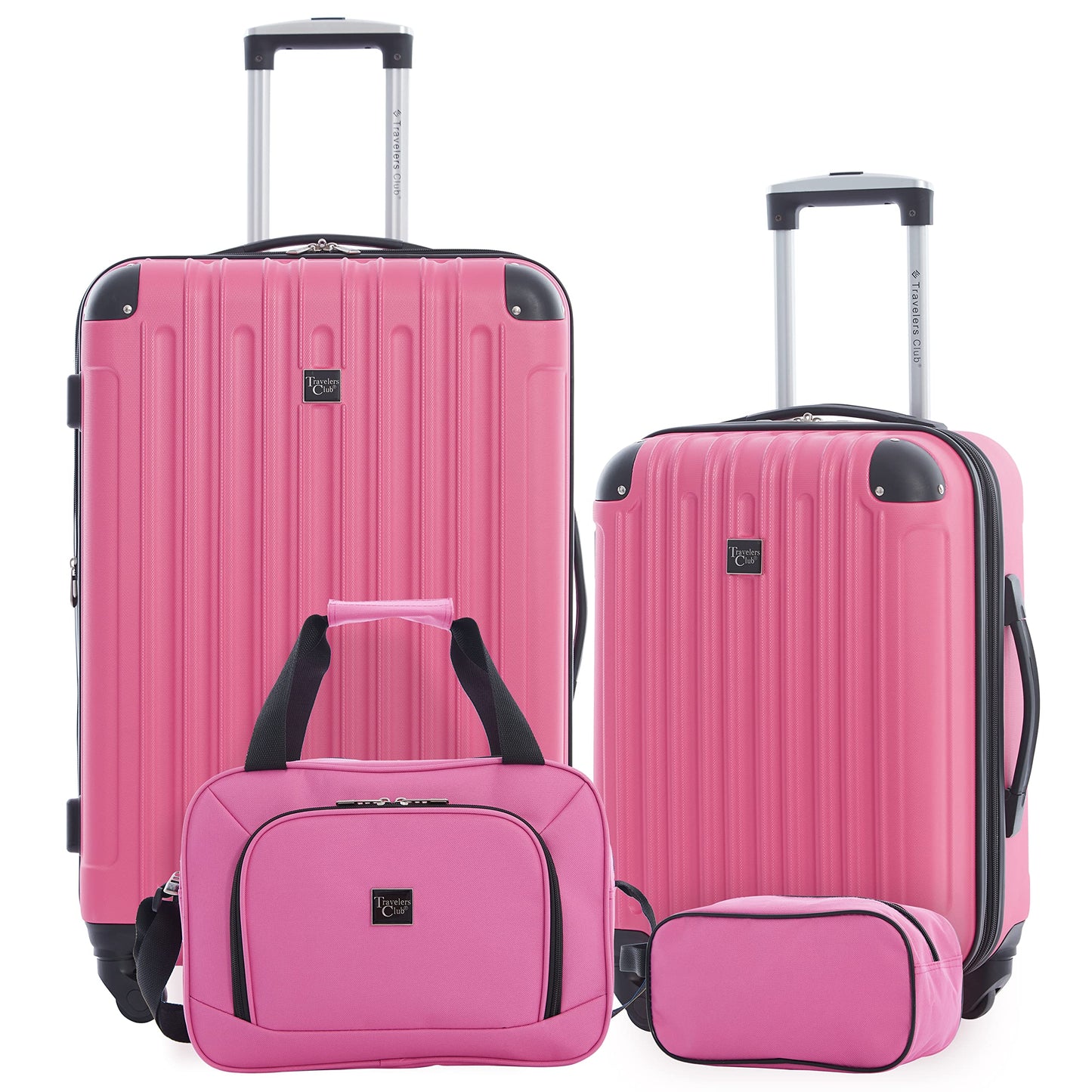 Rose Gold Hardside Luggage Set - 4-Piece Travel Kit