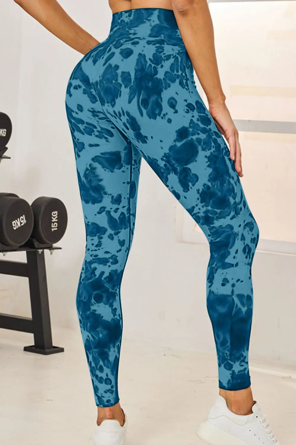 Tie-Dye High Waist Active Leggings - Premium Leggings from Trendsi - Just $47.70! Shop now at Handbags Specialist Headquarter
