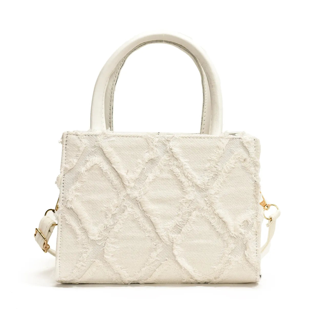 Diamond Pattern Fringe Edge Tote Bag - Premium Tote Bag from Trendsi - Just $39.99! Shop now at Handbags Specialist Headquarter