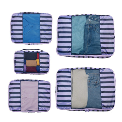 TravelWise Weekender Packing Cube Set - Silver 5-Piece