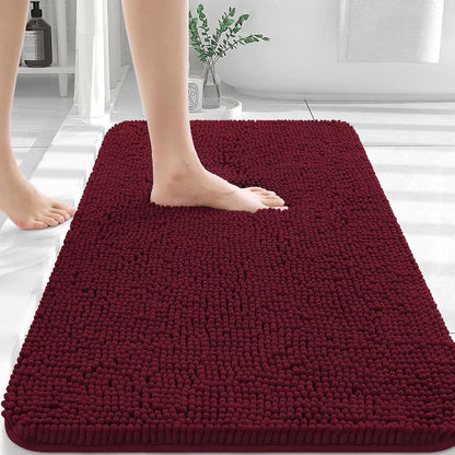 OLANLY Luxe Chenille Bath Mat - Quick Dry & Soft