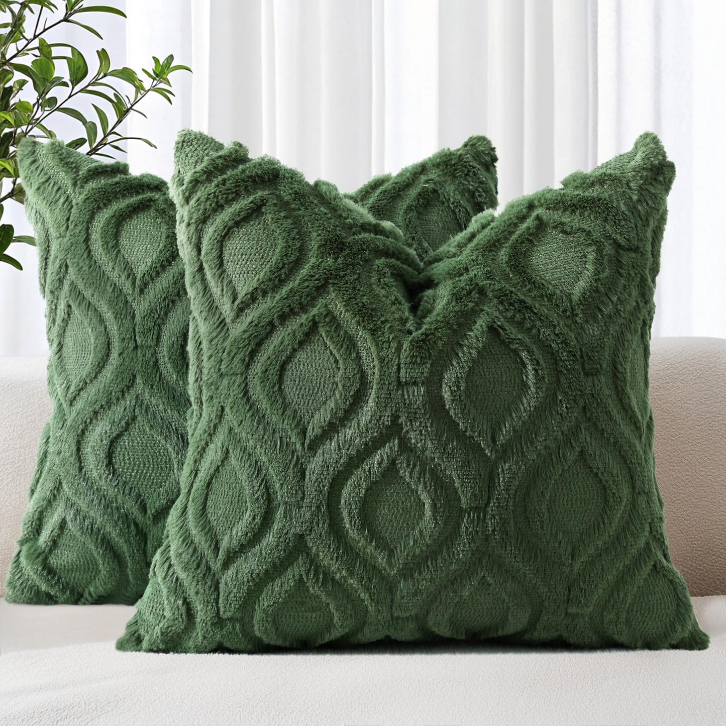 Farmhouse Faux Wool Pillow Covers