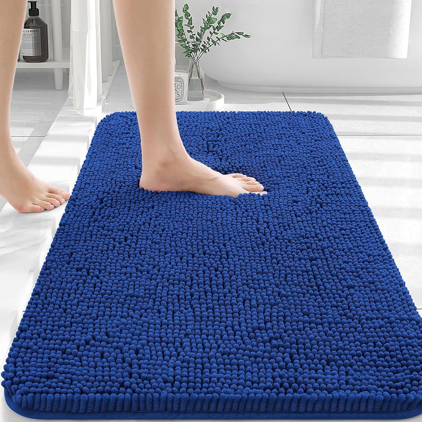 OLANLY Luxe Chenille Bath Mat - Quick Dry & Soft