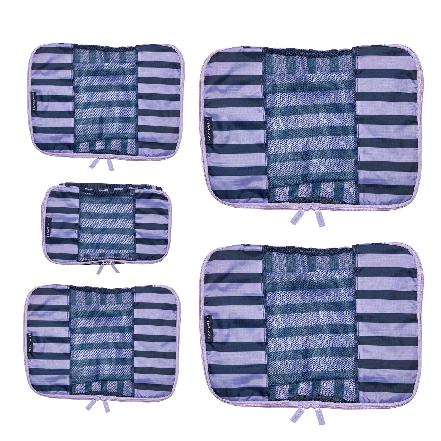 TravelWise Weekender Packing Cube Set - Silver 5-Piece