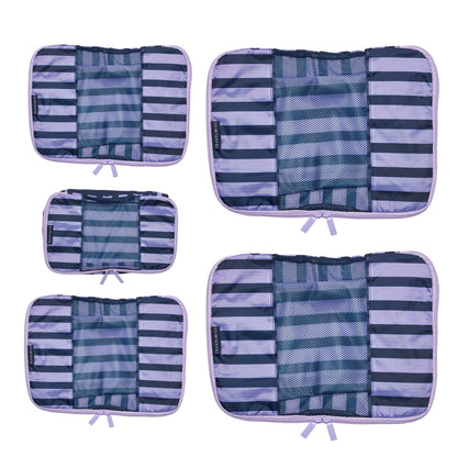 TravelWise Weekender Packing Cube Set - Silver 5-Piece