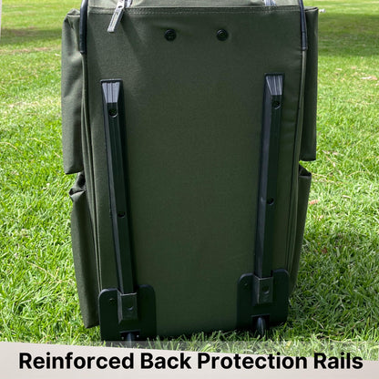 Olympia 22 Max Wheeled Duffel: 8-Pocket Water-Resist