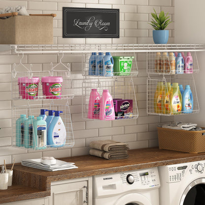3-Tier Rotating Laundry Basket Organizer