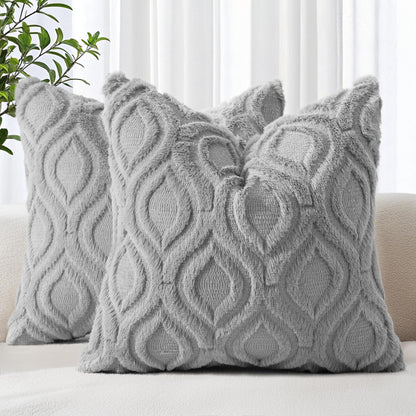Farmhouse Faux Wool Pillow Covers