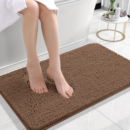 OLANLY Luxe Chenille Bath Mat - Quick Dry & Soft