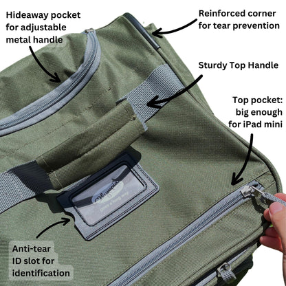 Olympia 22 Max Wheeled Duffel: 8-Pocket Water-Resist