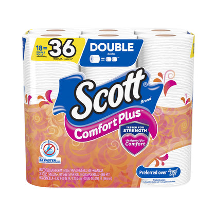Scott SoftEase: 12 Double Rolls, Septic-Safe Tissue