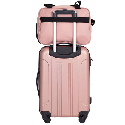 Rose Gold Hardside Luggage Set - 4-Piece Travel Kit