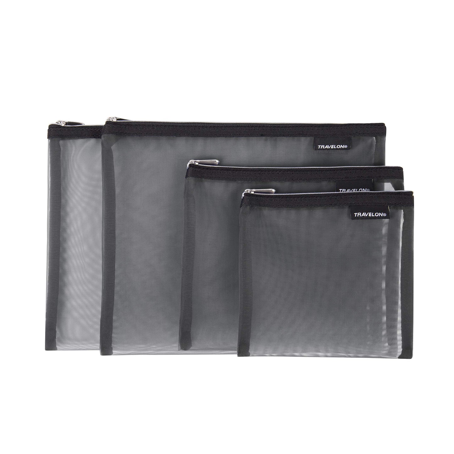 Travelon Gray Mesh Pouches Set of 4 - Compact & Versatile