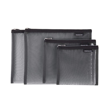 Travelon Gray Mesh Pouches Set of 4 - Compact & Versatile