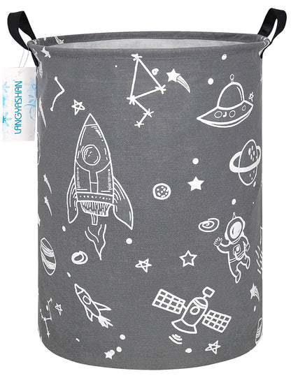 Collapsible Canvas Hamper by LANGYASHAN