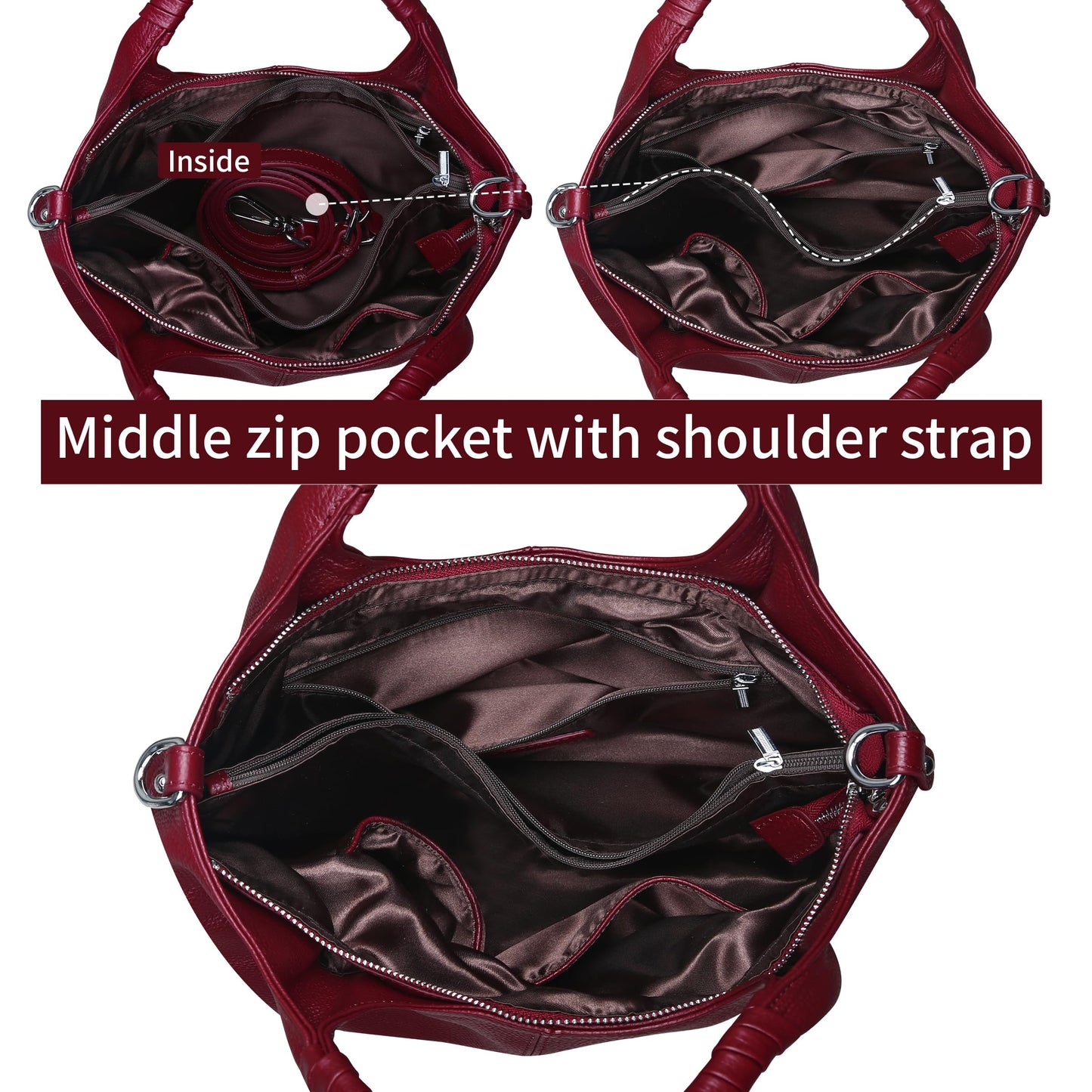 Iswee Luxe Leather Women's Medium Shoulder Tote