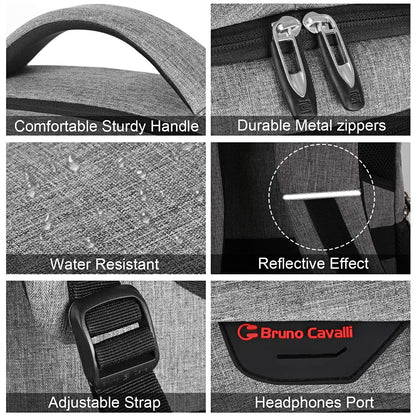 SecureSlim Laptop Backpack with USB & Water Resistance