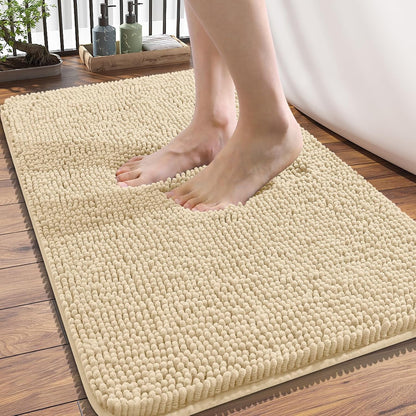 OLANLY Luxe Chenille Bath Mat - Quick Dry & Soft