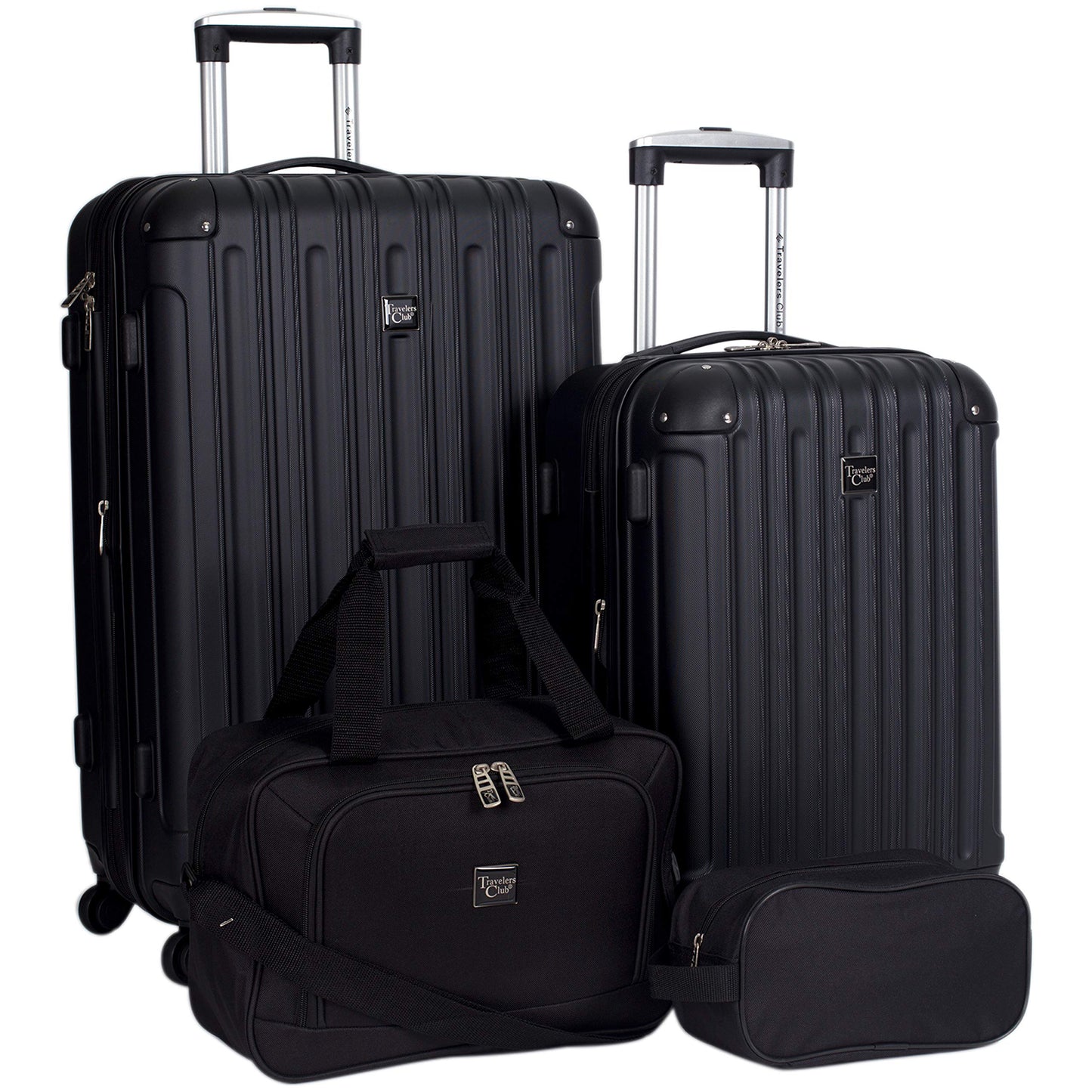 Rose Gold Hardside Luggage Set - 4-Piece Travel Kit