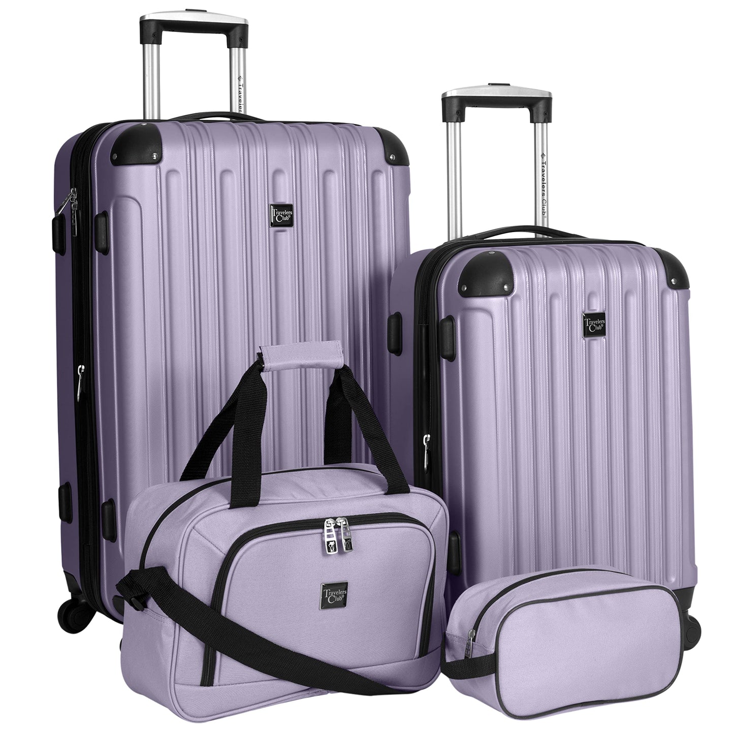 Rose Gold Hardside Luggage Set - 4-Piece Travel Kit