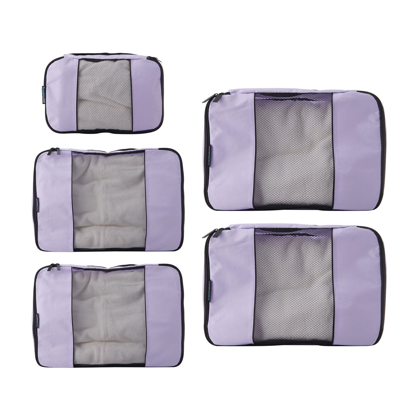 TravelWise Weekender Packing Cube Set - Silver 5-Piece