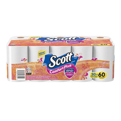 Scott SoftEase: 12 Double Rolls, Septic-Safe Tissue