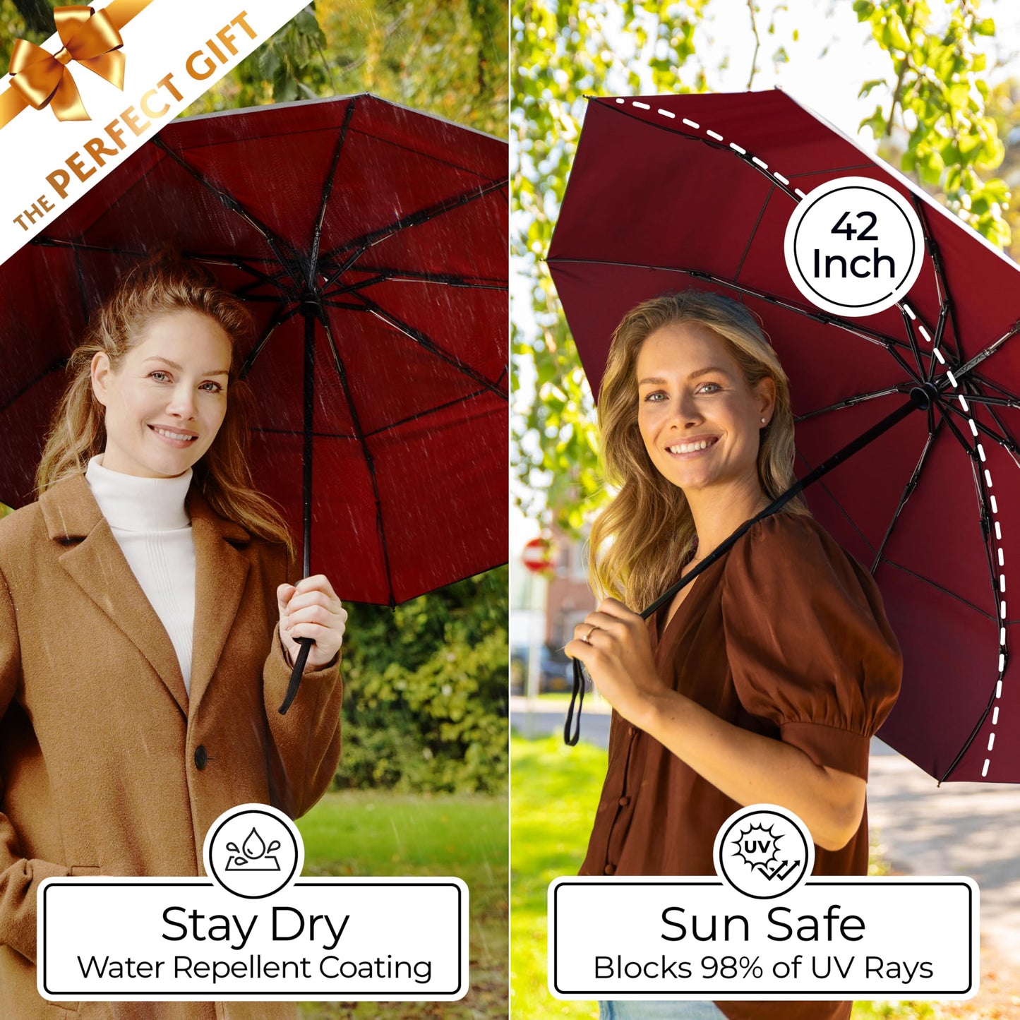 TUMELLA Elite Windproof Travel Umbrella