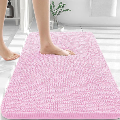 OLANLY Luxe Chenille Bath Mat - Quick Dry & Soft