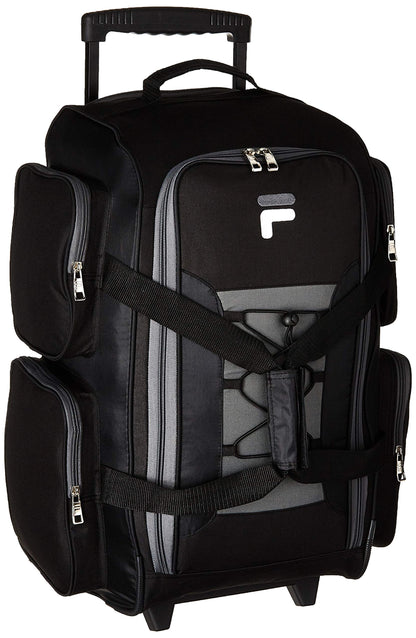 Fila 22 UltraLite Black Rolling Duffel Bag