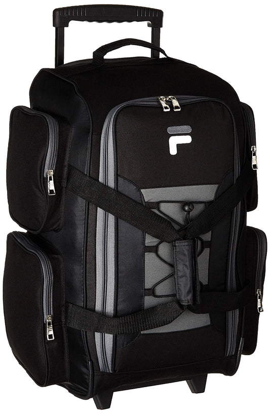 Fila 22 UltraLite Black Rolling Duffel Bag