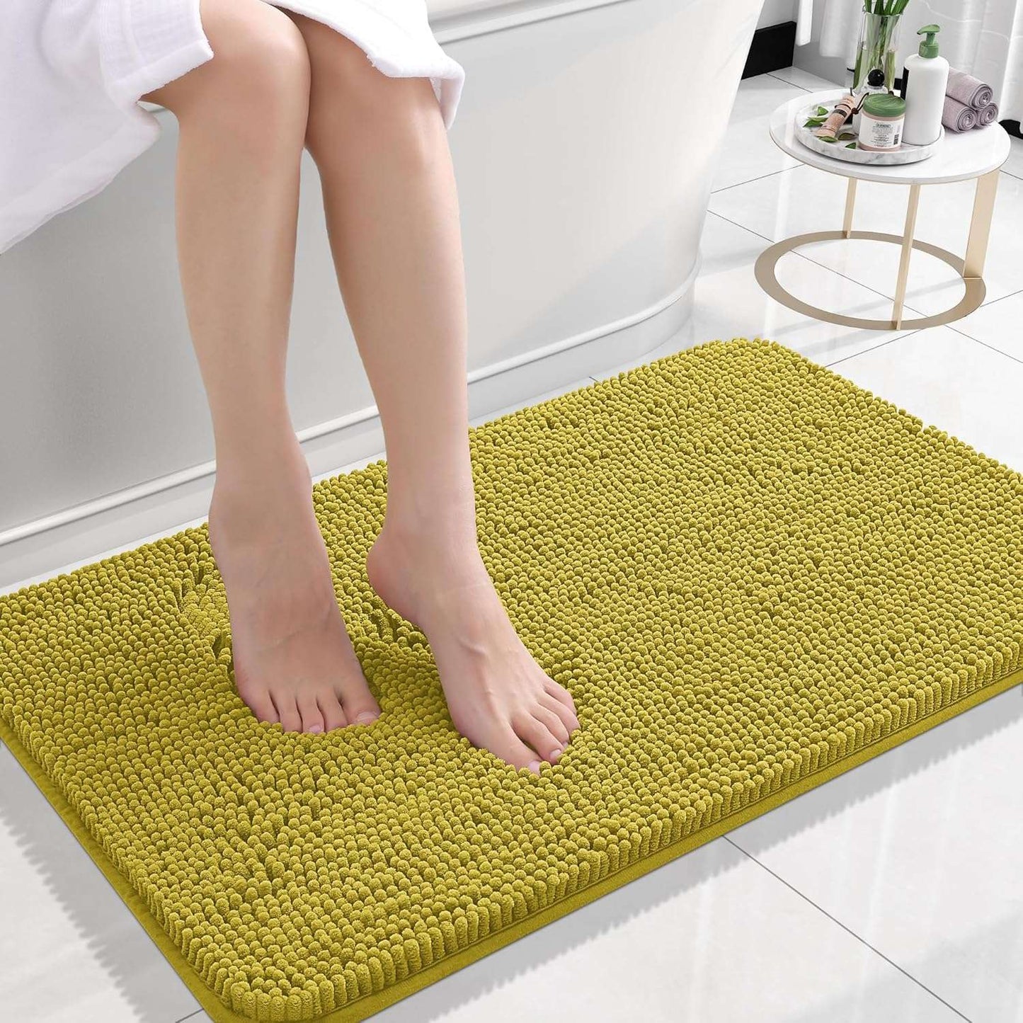 OLANLY Luxe Chenille Bath Mat - Quick Dry & Soft
