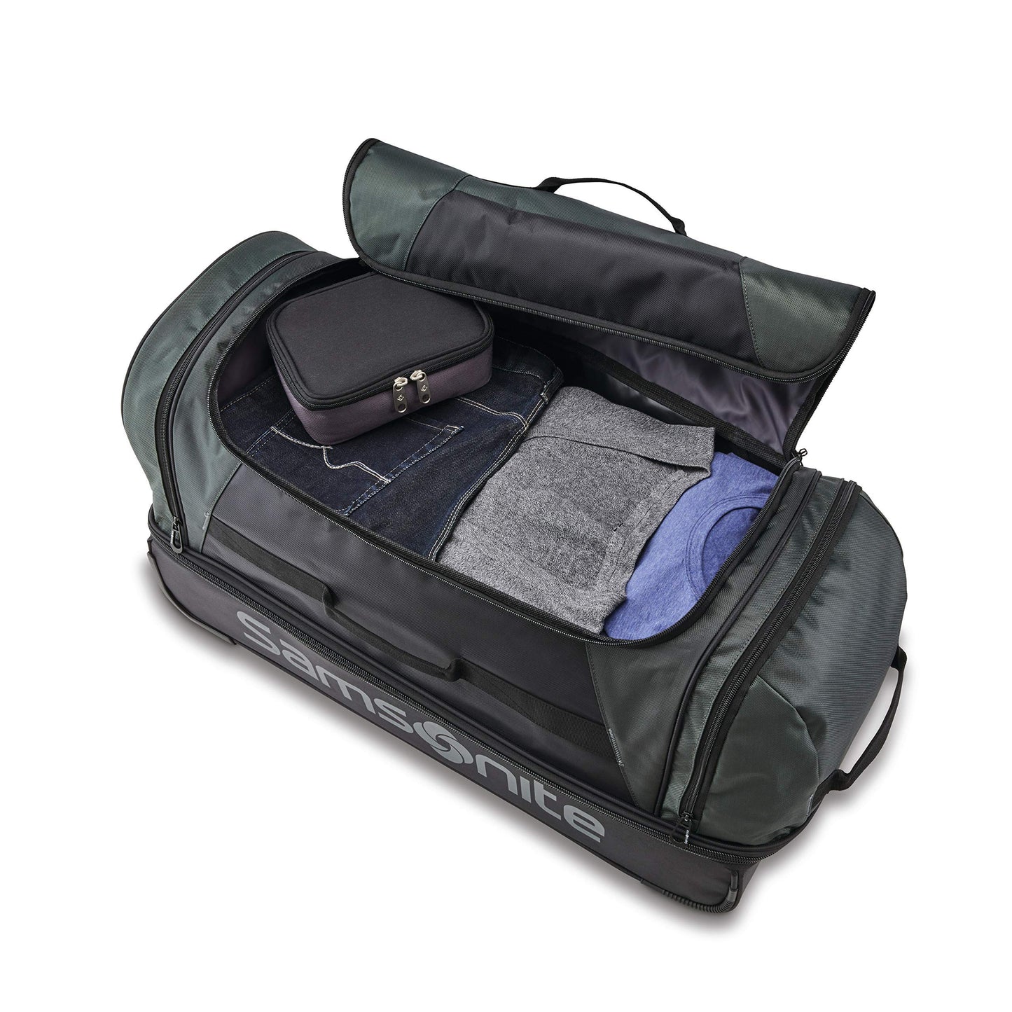 Andante 2 Rolling Duffel - 22 Sleek Black Travel Bag