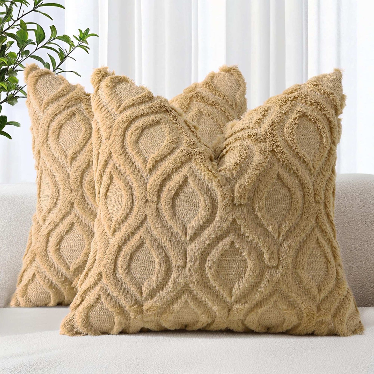 Farmhouse Faux Wool Pillow Covers