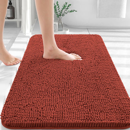 OLANLY Luxe Chenille Bath Mat - Quick Dry & Soft