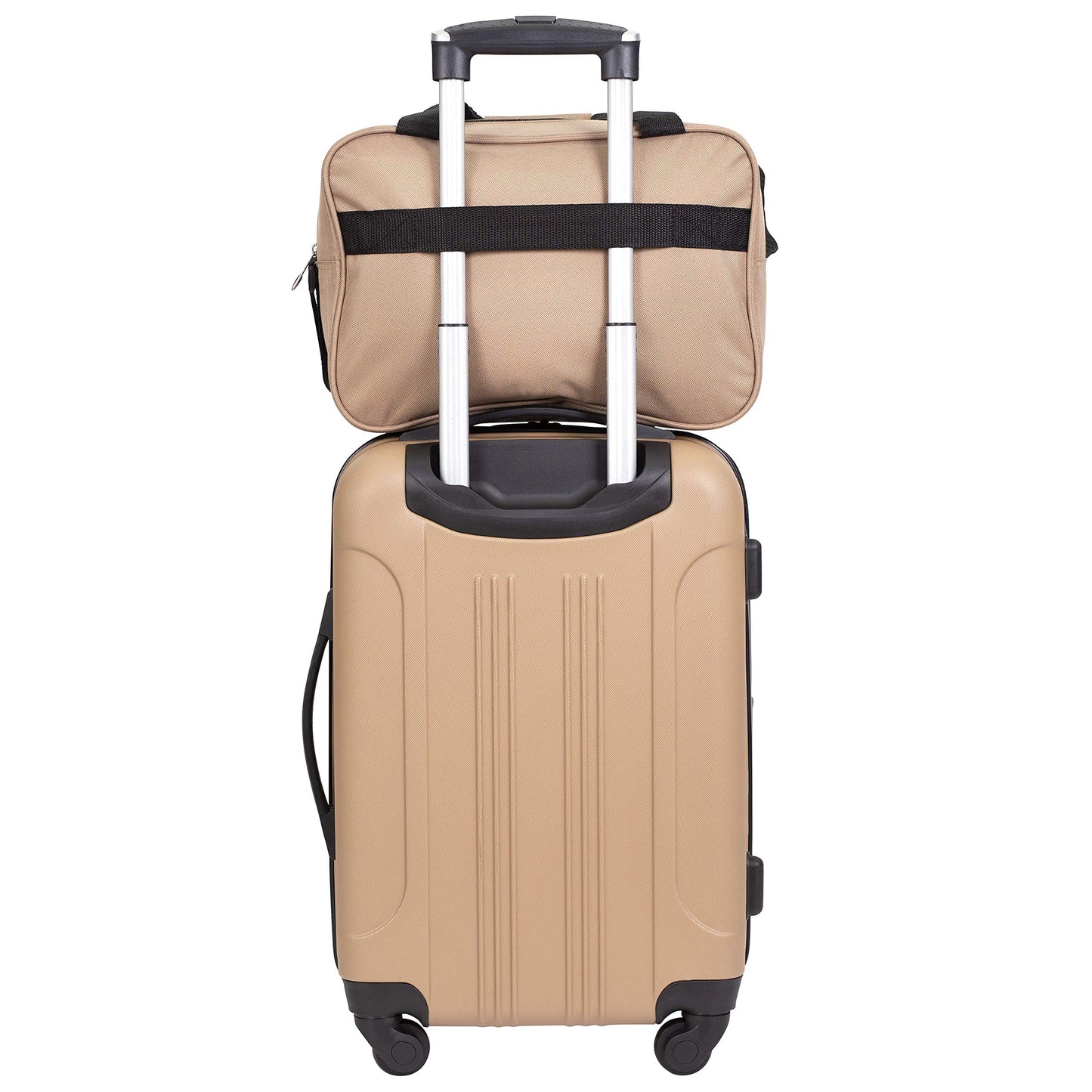 Rose Gold Hardside Luggage Set - 4-Piece Travel Kit