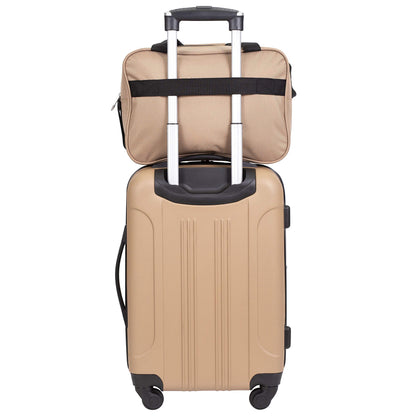Rose Gold Hardside Luggage Set - 4-Piece Travel Kit