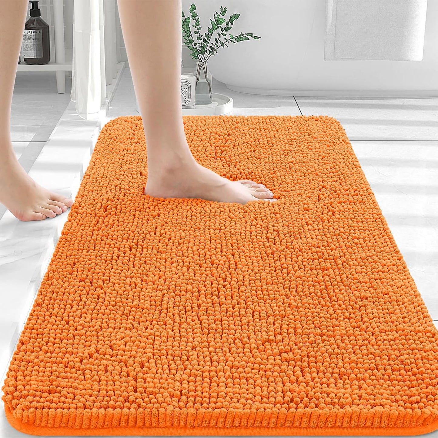 OLANLY Luxe Chenille Bath Mat - Quick Dry & Soft