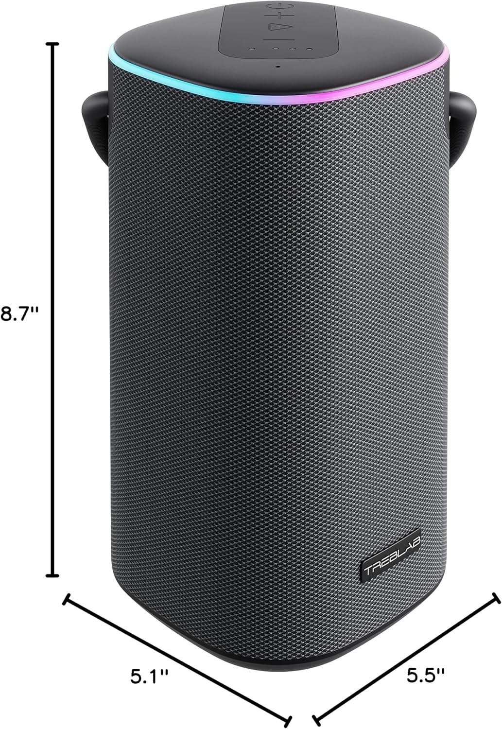 TREBLAB BassBoost Bluetooth Speaker with RGB Glow