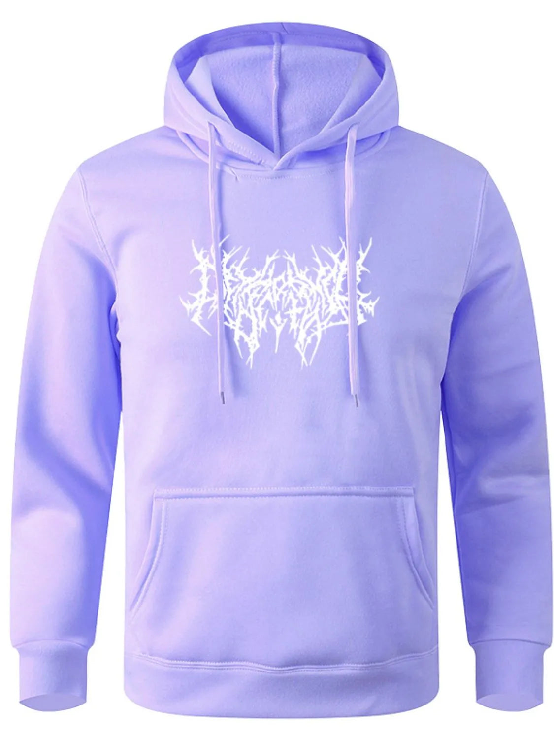 Men's Full Size Drawstring Graphic Long Sleeve Hoodie Plus Size - Premium Men's Sweatshirts from Trendsi - Just $22.58! Shop now at Handbags Specialist Headquarter