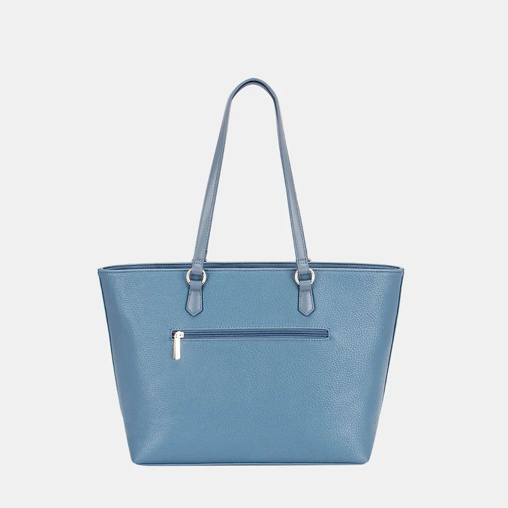 David Jones PU Leather Tote Bag - Premium Tote Bag from Trendsi - Just $40.99! Shop now at Handbags Specialist Headquarter