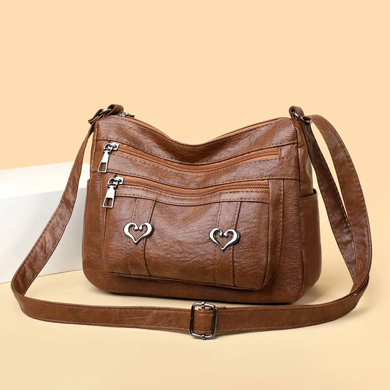 PU Leather Multi-Pockets Crossbody Bag - Premium Crossbody Bag from Trendsi - Just $27.99! Shop now at Handbags Specialist Headquarter