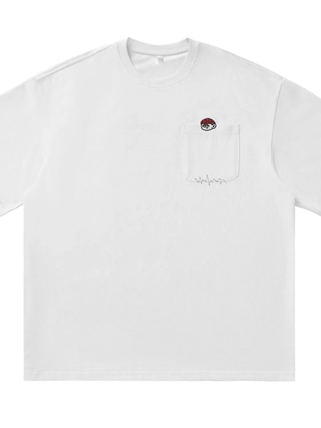 Men's Plus Size Round Neck Embroidered T-Shirt - Premium Men's T-Shirt from Trendsi - Just $30.99! Shop now at Handbags Specialist Headquarter